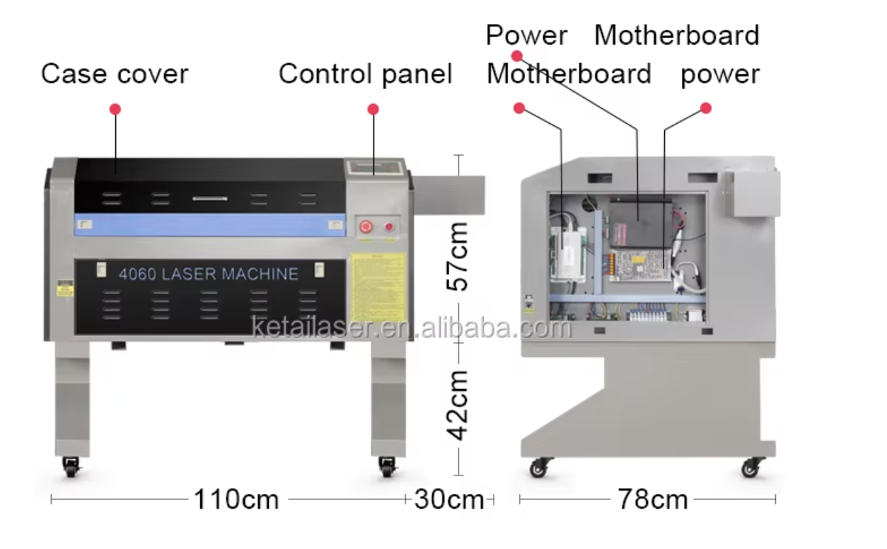 6090 with M2 Controller Co2 Laser Engraving Cutting Machine - Image 2